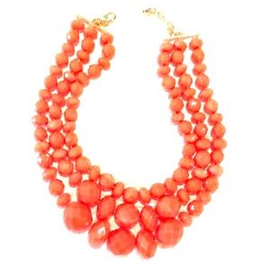 Kate Spade bright orange, super trendy, necklace.